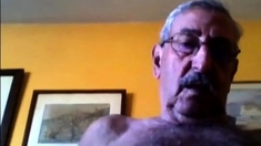 Grandpa Stroke On Webcam