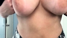 Amateur blond girl with big boobs getting fucked