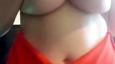 Great Big Boobs On Masturbating Redhead