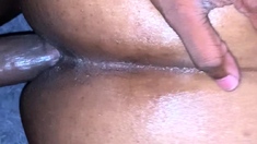 Perky amateur rides and sucks black dick pov style