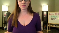 Big boobs milf masturbates with her dildo