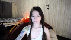 Close up teen foot worship