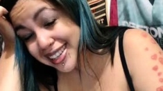 Australian BBW with big boobs gives blowjob