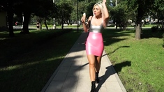 Solo masturbation of a beautiful amateur blonde