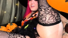 Stacked brunette goes solo toys and masturbation