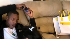 Asian girl with black guy Amateur Interracial