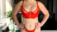 Big boobs milf masturbates with her dildo