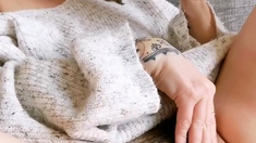 Amateur striptease and Solo masturbation