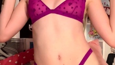 Curly Blonde Teen Records Solo Dildo Masturbation More at
