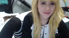 Curly Blonde Teen Records Solo Dildo Masturbation More at