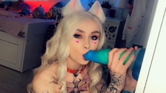 Fiery mature amateur busty blonde solo pussy toying