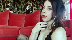 Amateur Teen with Huge Dildo Masturbating on Webcam