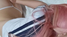 Uniformed Amateur Teen Masturbating