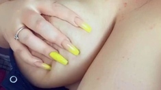 Big Boobed Blonde Masturbates With A Dildo In The Bathroom