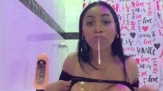 Chubby Brunette Big Boobs Dildo Masturbation