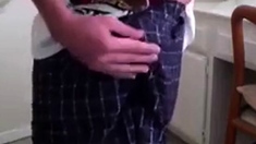 Skinny Twink's Mess-Free Condom Wank