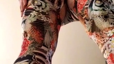 Tattoed Amateur Webcam Girl Hot Dildo Action Masturbation