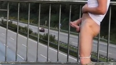 Outdoor Handjob for a Big-Cocked Hunk