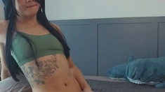 Close up teen foot worship