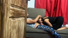 Sporty Latina Teen Gives a Blowjob in Lycra