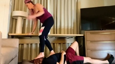 Lesbian foot fetish trio