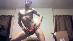 Skinny Asian Twink's Birthday Striptease