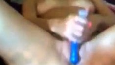 Stacked brunette goes solo toys and masturbation