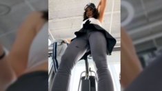 Ayla Fit, A Chinese Gym Girl, Wore Open Crotch Pants And