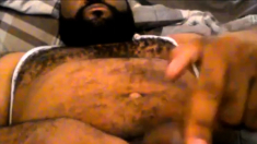 Me Showing Off Hairy Chest And Belly While Jerking Off