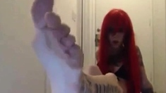 goth foot worship