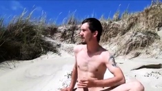 Exhibtionist Jerking At The Beach Again