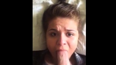 She Get Her Mouth Fucked On The Bed
