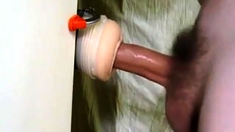 Fleshlight fuck with twitching orgasm