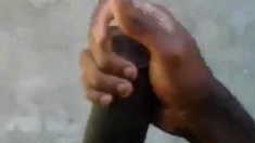 Big Black Dick cumming in Public